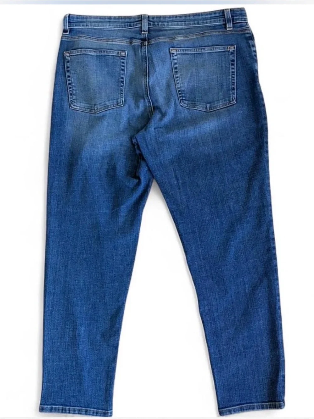 Eileen Fisher Organic Cotton Women's Straight Leg Jeans in Mid Blue - Picture 4 of 6